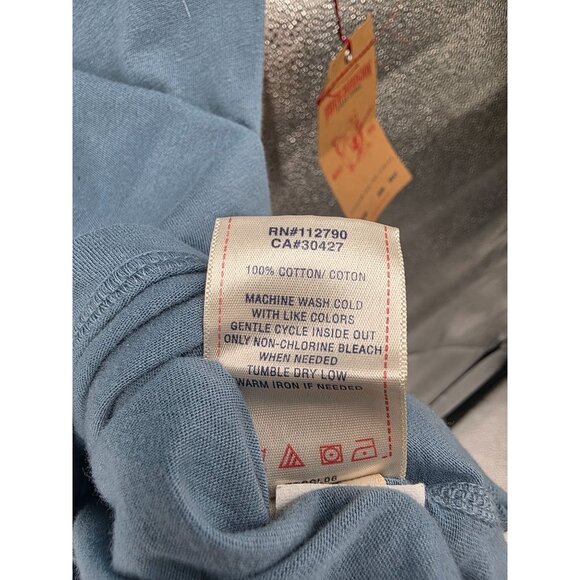 True Religion XS Slate Blue Polo Shirt 100% Cotton NWT - Picture 8 of 10